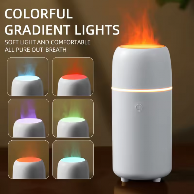 100ml Mini Portable USB Fire Flame Humidifier Car Perfume Diffuser Air ...